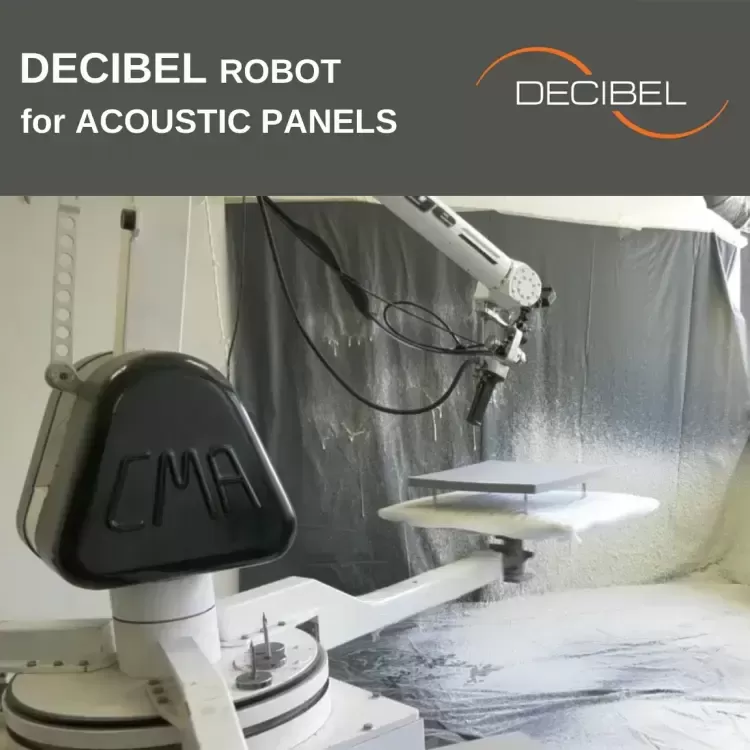 Нов робот за производство на акустични панели във фабриката на DECIBEL